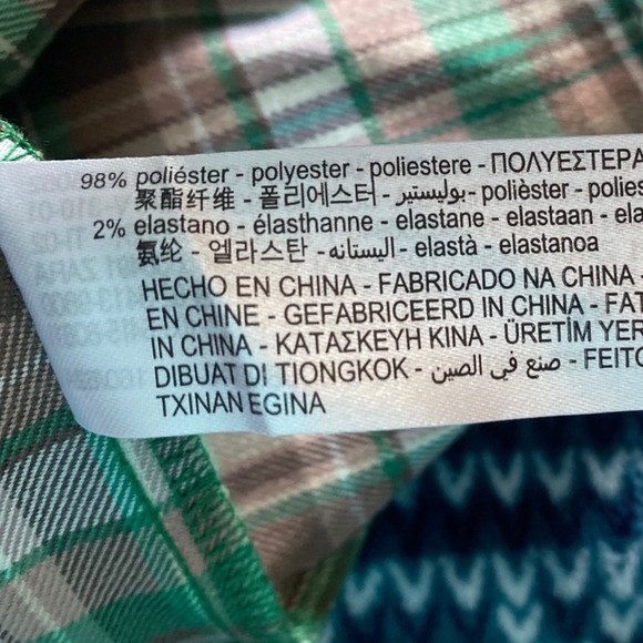 Zara Plaid Mini Skirt Green Brown Tan Checkered Casual‎ XS NWT - Picture 6 of 8